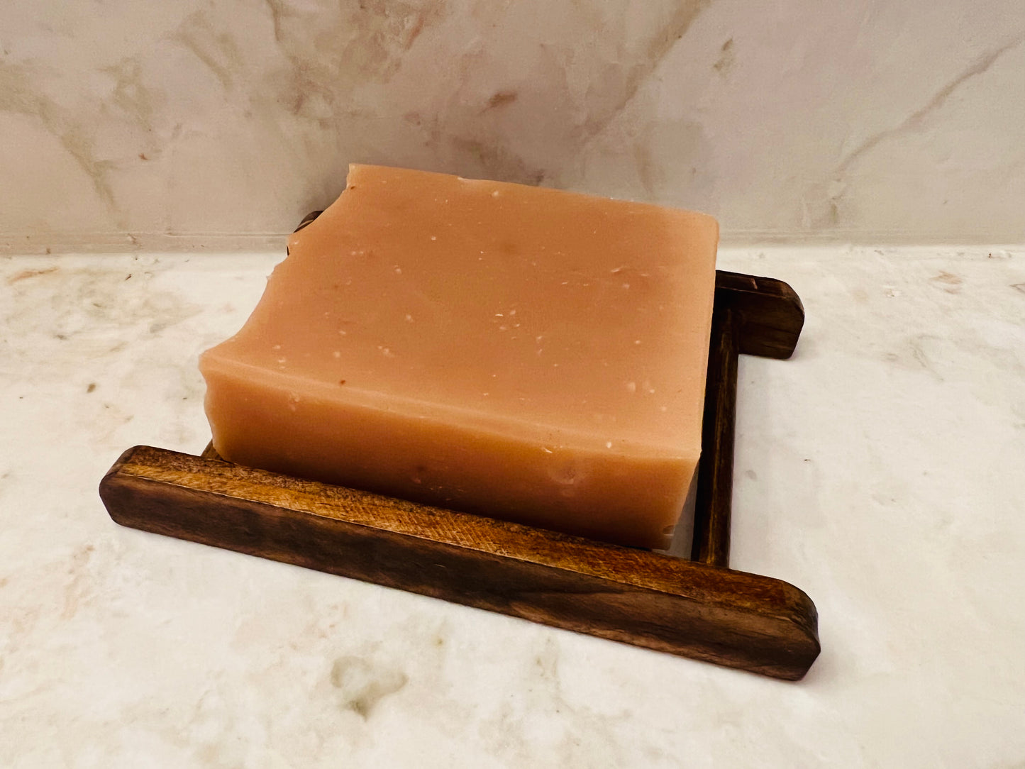 Wooden soap dish